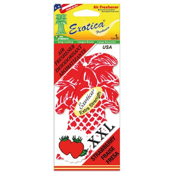 Exotica Fresheners AIR FRESHENER XXL STRAWBERRY TRILINGUAL PT1XXLSTR